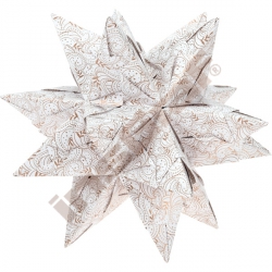 Papíry pro skládání origami bílo-zlatý vzor 