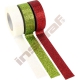 Brokátové samolepící pásky (bílá, zelená, červená) 