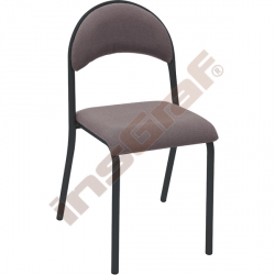 Polstrovaná židle P vel. 6 černá - béžovo-hnědá kostička 