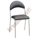 Polstrovaná židle P vel. 6 stříbrná - šedo-černá kostička 