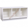 Quadro - skříňka S na plastové zásobníky, se 2 předěly - bílá 