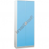 Quadro - šatní skříň - bílý korpus, blankytná 