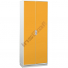 Quadro - šatní skříň - bílý korpus, oranžová 