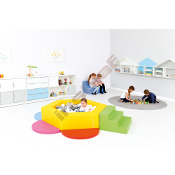 Quadro - skříňka M na 4 široké zásuvky, bílá 
