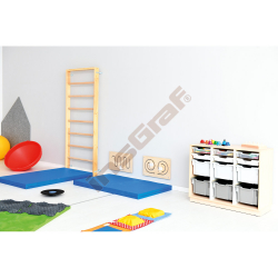 Quadro - skříňka M na plastové zásobníky - se 2 předěly 