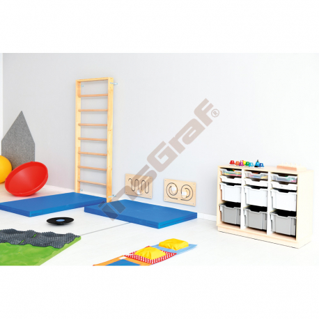 Quadro - skříňka M na plastové zásobníky - se 2 předěly 