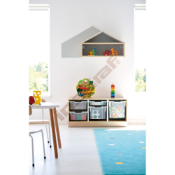 Quadro - skříňka S na plastové zásobníky - se 2 předěly