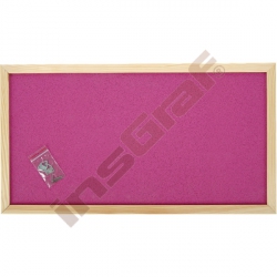 Korková tabule 100 x 200 cm - růžová