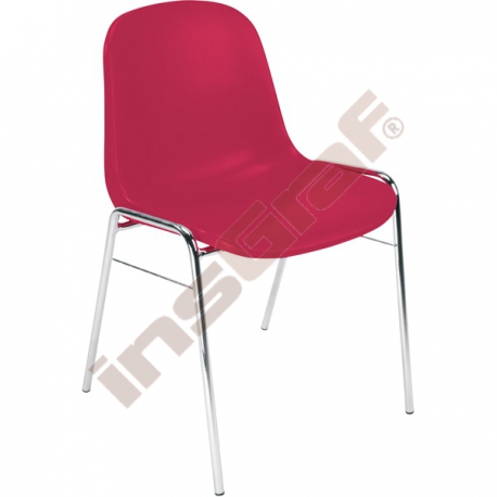 Židle BETA Chrom červená