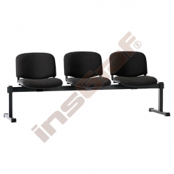 Polstrovaná lavice pro 3 osoby, černá