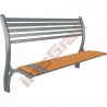 Zahradní lavička s ocelovou opěrkou 