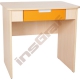 Quadro - psací stůl se širokou zásuvkou - oranžový 