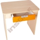 Quadro - psací stůl se širokou zásuvkou - oranžový 