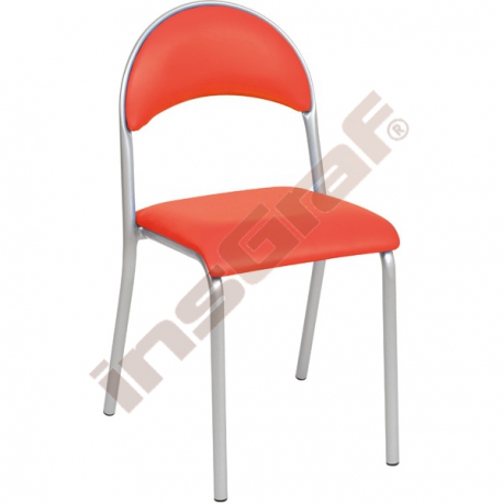 Židle P polstrovaná červená 