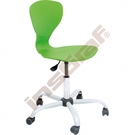 Židle Flexi otočná s kolečky a reg. výšky zelená 
